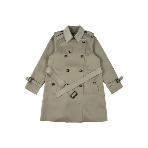 Raidy Boer Тренчкот Женский Серый Зеленый