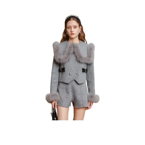 JORYAweekend Мех Женский Серый Rain