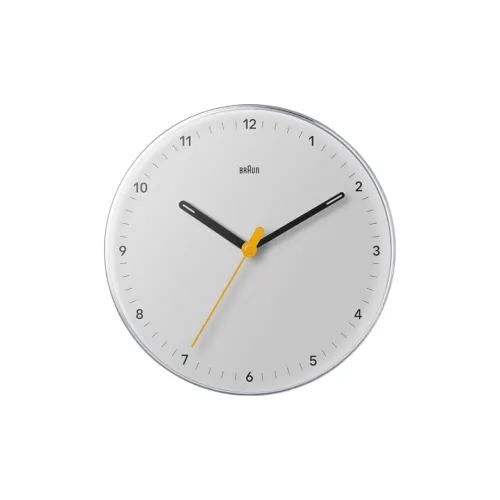 BRAUN Кварцевый механизм пластиковый корпус стенные часы унисекс белый