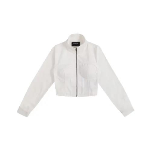 YJ1NGZYZJ Деним Куртка Женская Белая