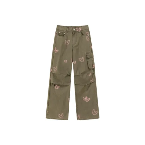 CHUU Армейский зеленый Женские Повседневные брюки
