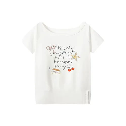 SYEEE WITH U Стандартная T-рубашка Женская Белая