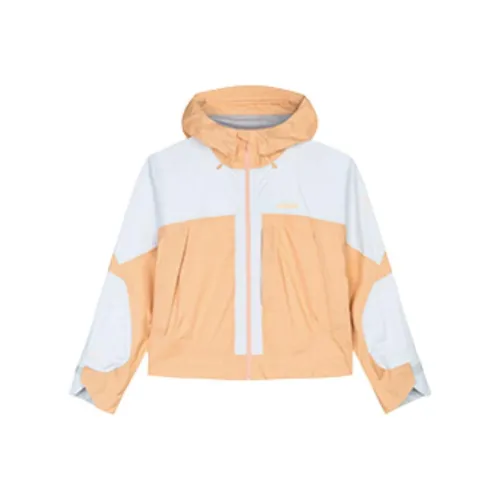 ANTA Outdoor Collection Водонепроницаемый и дышащий Ветрозащитный Ветровка Женские Мясной Розовый оранжевый Кучевой серый