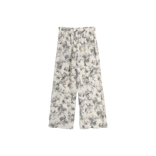 SETIROM Бело-серые Женские Повседневные Брюки