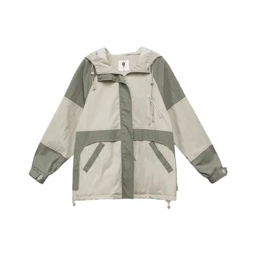 KERANPUJIAN Укороченное пальто женское весеннее MORNING зеленый