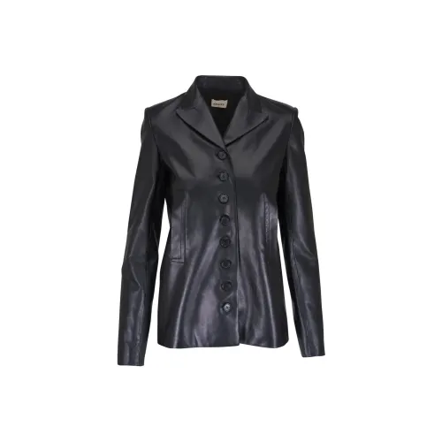 KHAITE Кожа Куртка Женская Черная