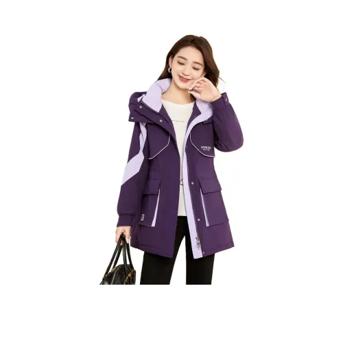 Mylan Весна Осень Зима PARKA Пальто Стандартное Женское Purple Collection Бренд Получайте уведомления о активности в реальном времени