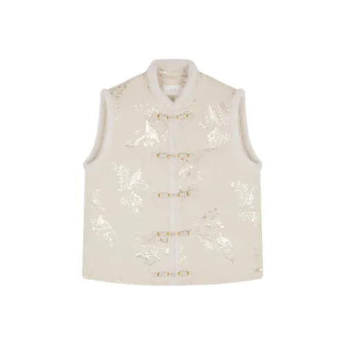 Mo Han Yi Mei Жилет Женские Бежевый