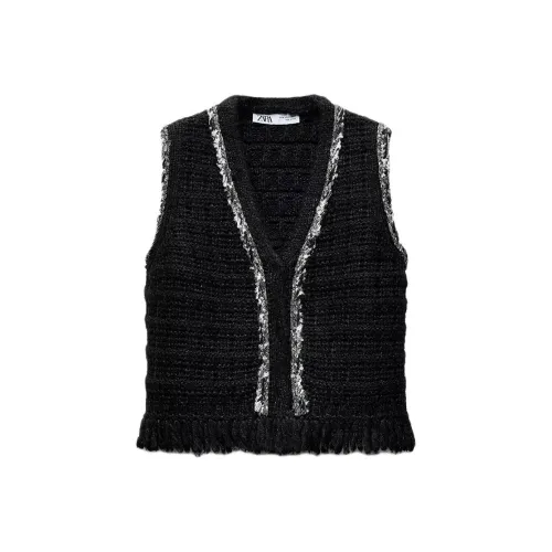 ZARA Черные Женские Жилеты