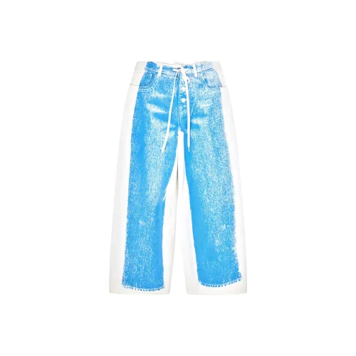 MM6 Maison Margiela Синие Женские Повседневные Брюки