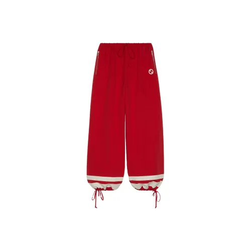 Gucci Red Women's Casual Pants Gucci Красные Женские Повседневные Брюки