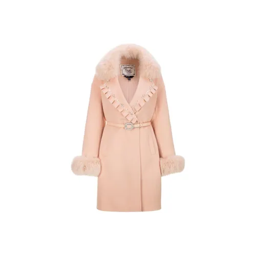 AIVEI Пальто Женское Вишневый Цветок Розовый