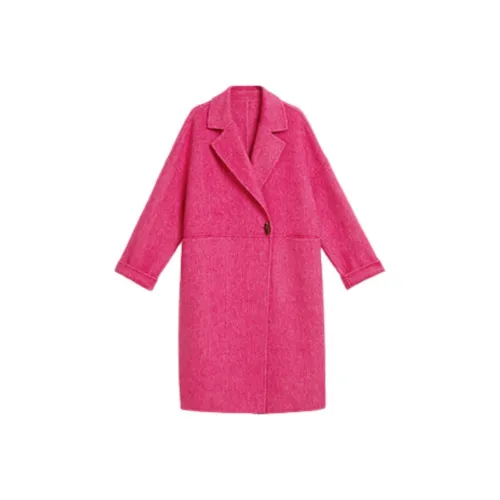 Yiner Фуксия Женское Пальто