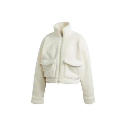 Adidas Originals TEDDY Куртка Бархат Feel Куртка Женская Белая