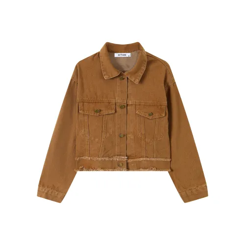 HTHK Деним Куртка Женские CAMEL