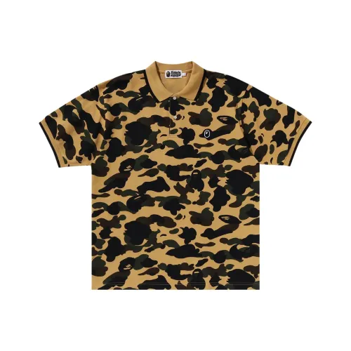 A BATHING APE Желтая Мужская Поло
