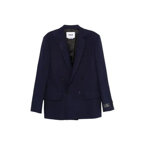 MSGM SS25 Бизнес-костюм женский морской синий