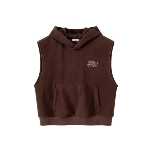 CHUU Красно-коричневый Женские Жилеты