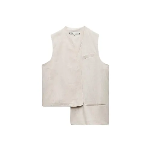 ZARA ZW Series Песочный Женские Жилеты
