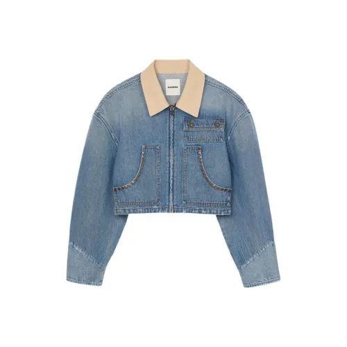 Sandro Denim Куртка Женская 4785 Джинсовый Синий