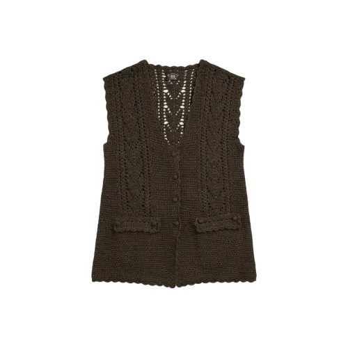 Double RL Коричневые Женские Жилеты