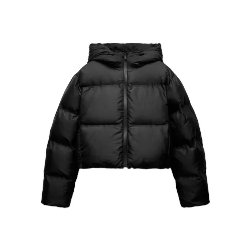 ZARA Trf Черные Женские Объёмные Куртки (Пуфы)