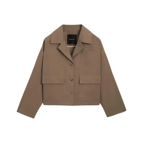 Massimo Dutti Коричнево-зеленый Женский Тренч