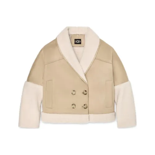 UGG FW24 Velvet Feel Пальто Женское Песочный