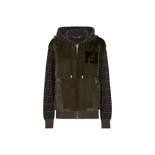 FENDI Зеленый Женские меховые изделия