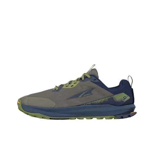 Altra Lone Peak 9 Low Top Trail Беговые кроссовки Мужской Синий Зеленый