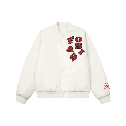 FOASIS Бейсбольная куртка Унисекс Белый