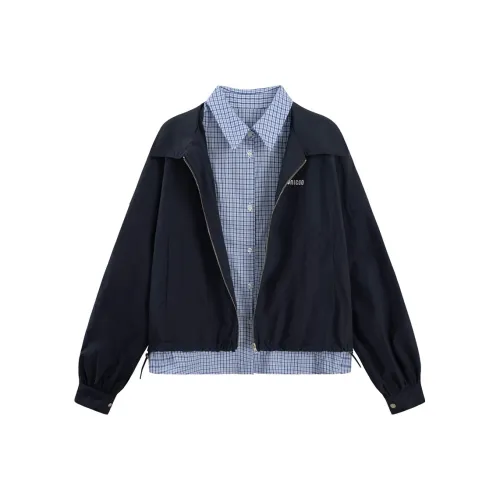 UNIFREE Cropped Jacket Женская Темно-синий