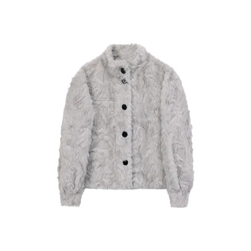 Beast King Мех Имитация Овечьей Кожи Коллекция Женская Серый