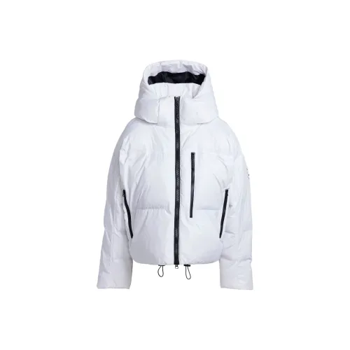 Adidas Белые Женские Объёмные Куртки (Пуфы)