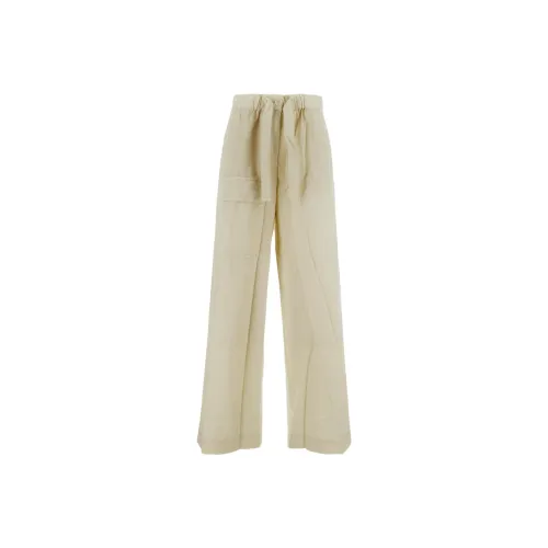 DRIES VAN NOTEN Экрю Женские Повседневные Брюки