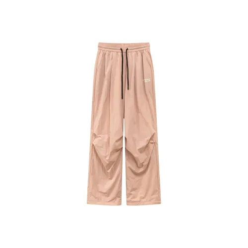 CHUU Повседневные брюки Женские Серый Розовый