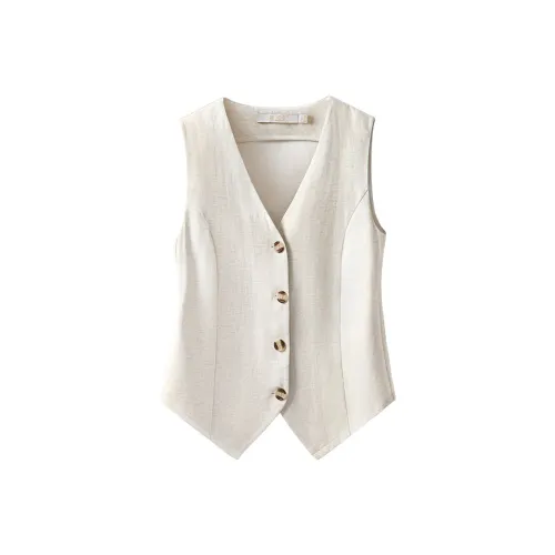 Cypress House Жилет Женский Бежевый