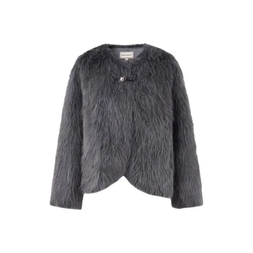 Cocoon Серо-зеленый Женские меховые изделия