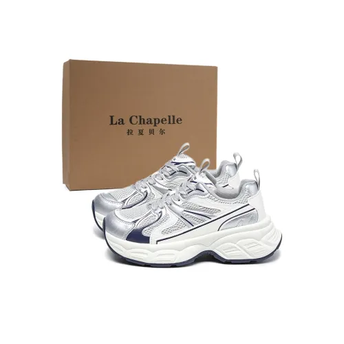 La Chapelle визуально увеличивает рост устойчивый к истиранию легкий противоскользящий низкий топ толстая подошва кроссовки женские синий