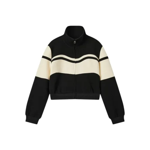 EICHITOO Cropped Coat Women's Black Trim