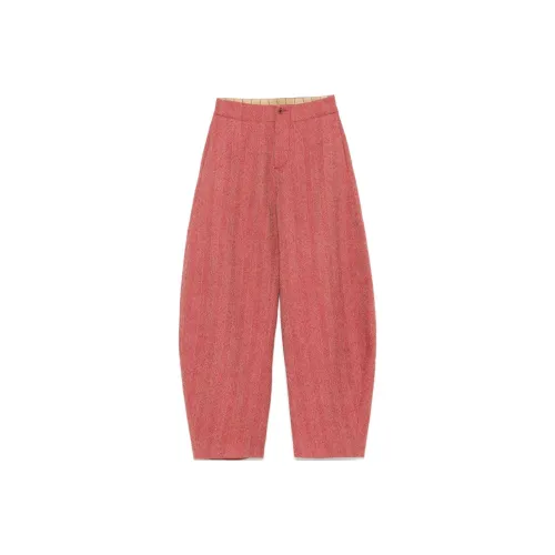 UMA WANG FW24 Pollock Повседневные брюки Женские POPPY Красный Светлый Бежевый