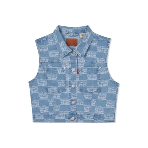 Levis Светло-синий Женские Жилеты
