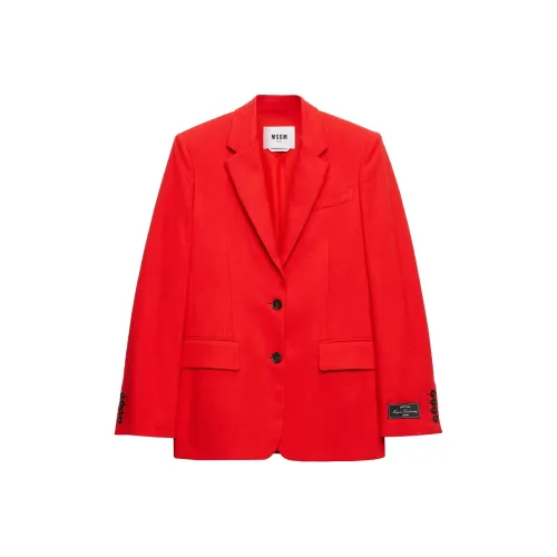 MSGM SS25 Бизнес-костюм женский ярко-красный