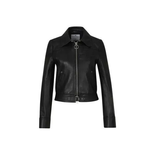 COURREGES Кожа Куртка Женская Черная