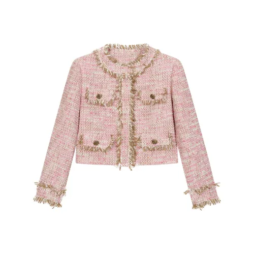 Cropped Coat Women's Pink Diamond