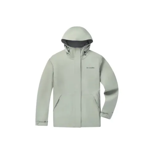 Columbia совместный бренд Поход Водонепроницаемый и Теплый Ветровка Женские Горохово-зеленый