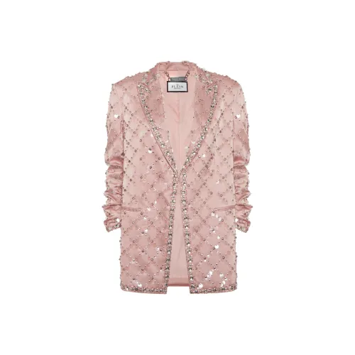 PHILIPP PLEIN SS25 Бизнес-костюм Пальто Женское Розовый