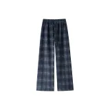 Синий, клетка, утолщенный, с флисовой подкладкой