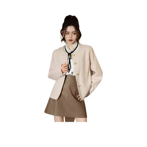 FAWENXIANGZI Укороченное пальто женское розовое