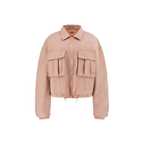 GUESS Cropped Coat Women's Rubber Pink GUESS Укороченное пальто женское резина розовый